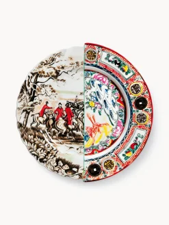 Clearance SELETTI Assiettes plates artisanales Hybrid, 2 pièces Multicolore