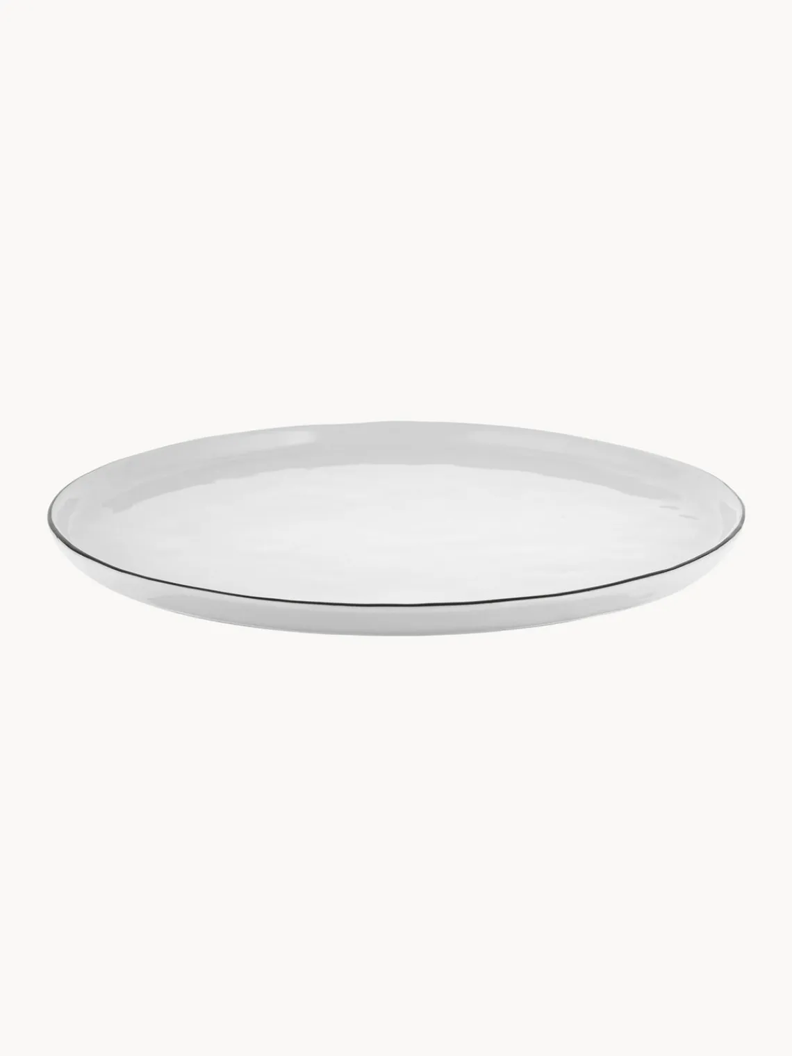 Online Broste Copenhagen Assiettes plates artisanales en porcelaine Salt, 4 pièces