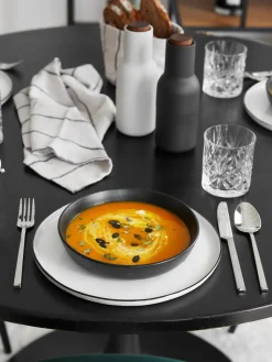 Online Broste Copenhagen Assiettes plates artisanales en porcelaine Salt, 4 pièces