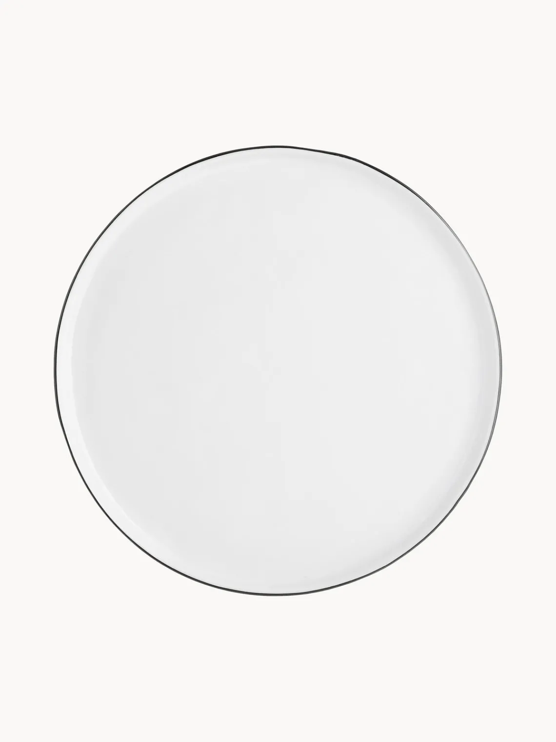 Online Broste Copenhagen Assiettes plates artisanales en porcelaine Salt, 4 pièces
