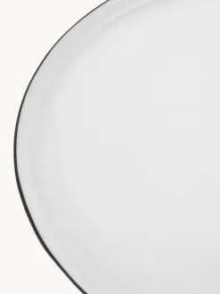 Online Broste Copenhagen Assiettes plates artisanales en porcelaine Salt, 4 pièces