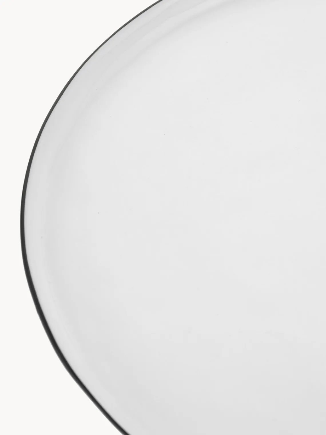 Online Broste Copenhagen Assiettes plates artisanales en porcelaine Salt, 4 pièces