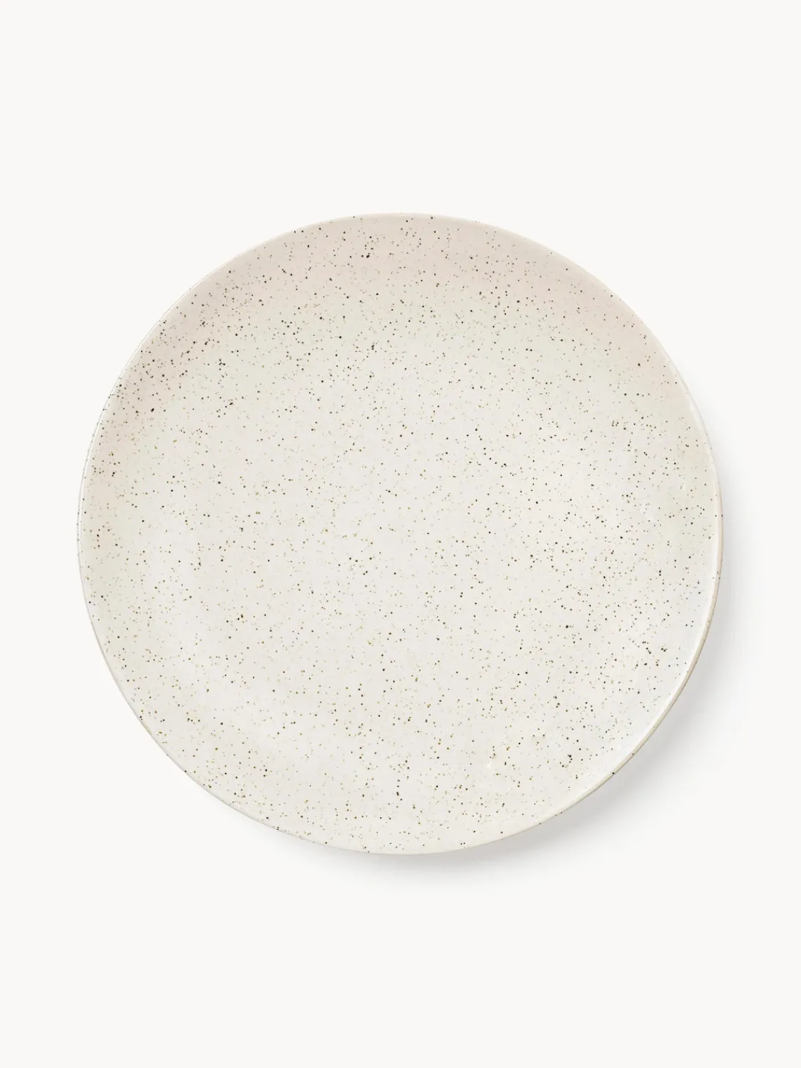 Hot Broste Copenhagen Assiettes plates artisanales Nordic Vanilla, 4 pièces Blanc cassé, chiné