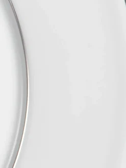 New Meissen Assiettes plates artisanales en porcelaine Vitruv, 2 pièces Blanc avec bord platine