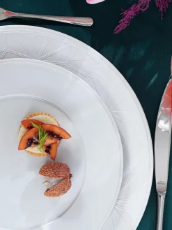 Clearance Meissen Assiettes plates artisanales en porcelaine Vitruv, 2 pièces Blanc
