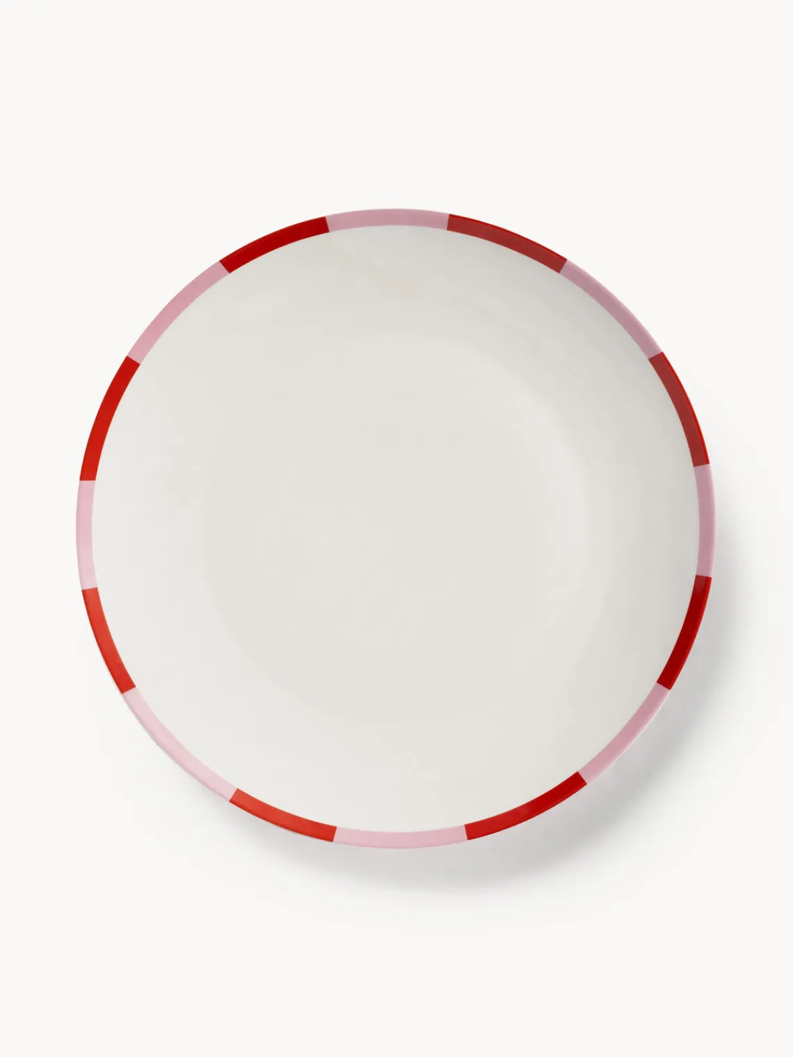 Sale &k Amsterdam Assiettes plates au design de Noël Bliss, 2 pièces Blanc, rose pâle, rouge corail