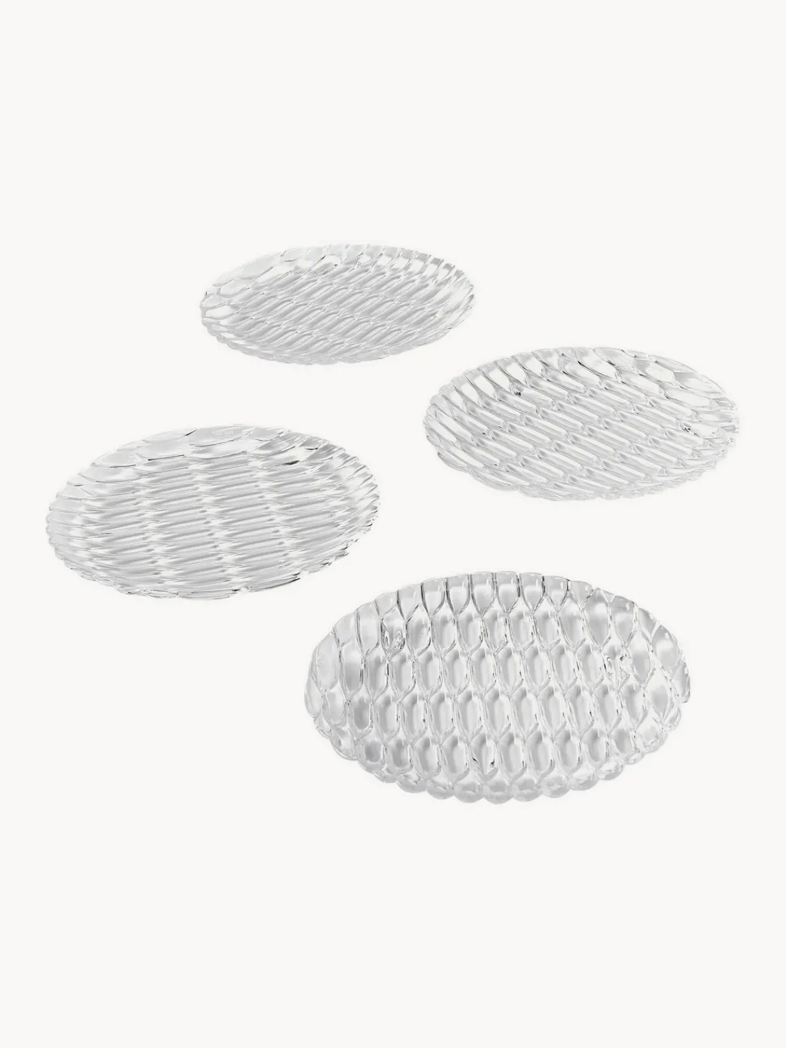 Fashion Kartell Assiettes plates avec motif texturé Jellies, 4 pièces