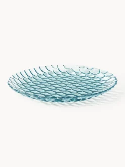 Clearance Kartell Assiettes plates avec motif texturé Jellies, 4 pièces Bleu ciel