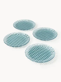 Clearance Kartell Assiettes plates avec motif texturé Jellies, 4 pièces Bleu ciel