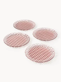 Online Kartell Assiettes plates avec motif texturé Jellies, 4 pièces Rose pâle
