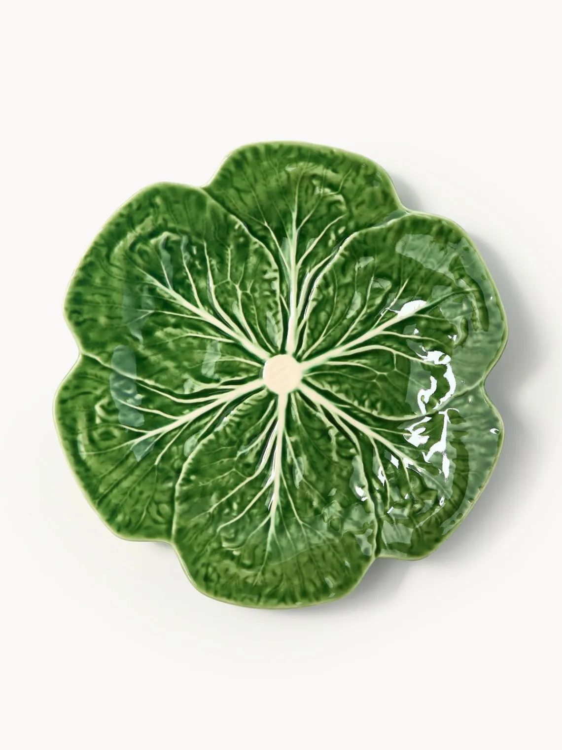 New BORDALLO PINHEIRO Assiettes plates Cabbage, 4 pièces