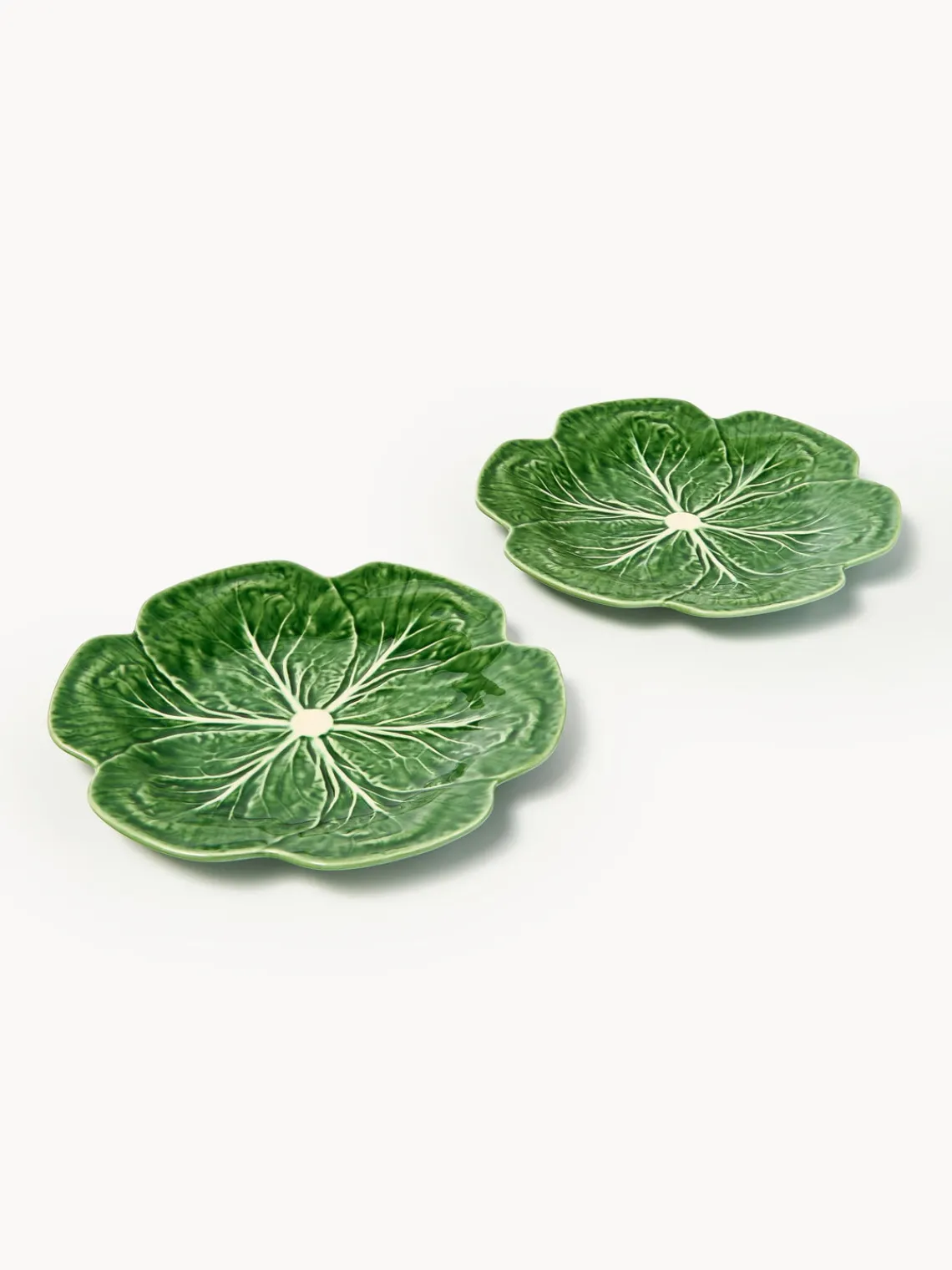 New BORDALLO PINHEIRO Assiettes plates Cabbage, 4 pièces