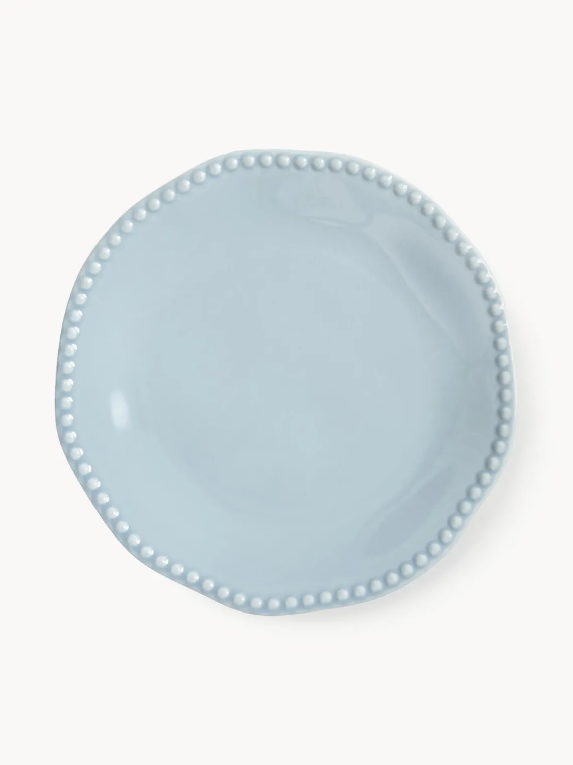 Online &k Amsterdam Assiettes plates en porcelaine Fine Bon Chine Perle, 2 pièces Bleu ciel