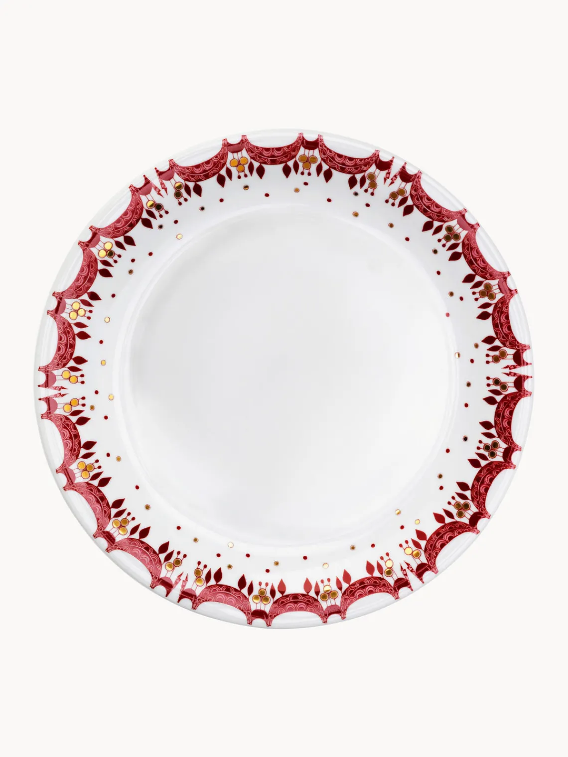 Fashion Bjørn Wiinblad Assiettes plates peintes à la main Guirlande, 4 pièces