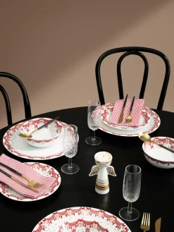 Fashion Bjørn Wiinblad Assiettes plates peintes à la main Guirlande, 4 pièces