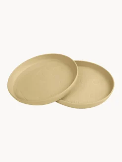 Hot Sebra Assiettes pour enfant Mums, 2 pièces Ocre