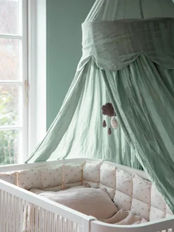 Online Sebra Baldaquin en coton bio Stars Vert menthe