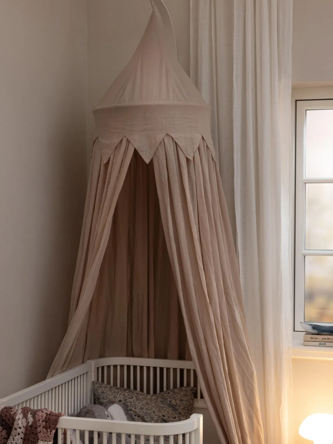 Clearance Sebra Baldaquin en coton bio Stars Pêche