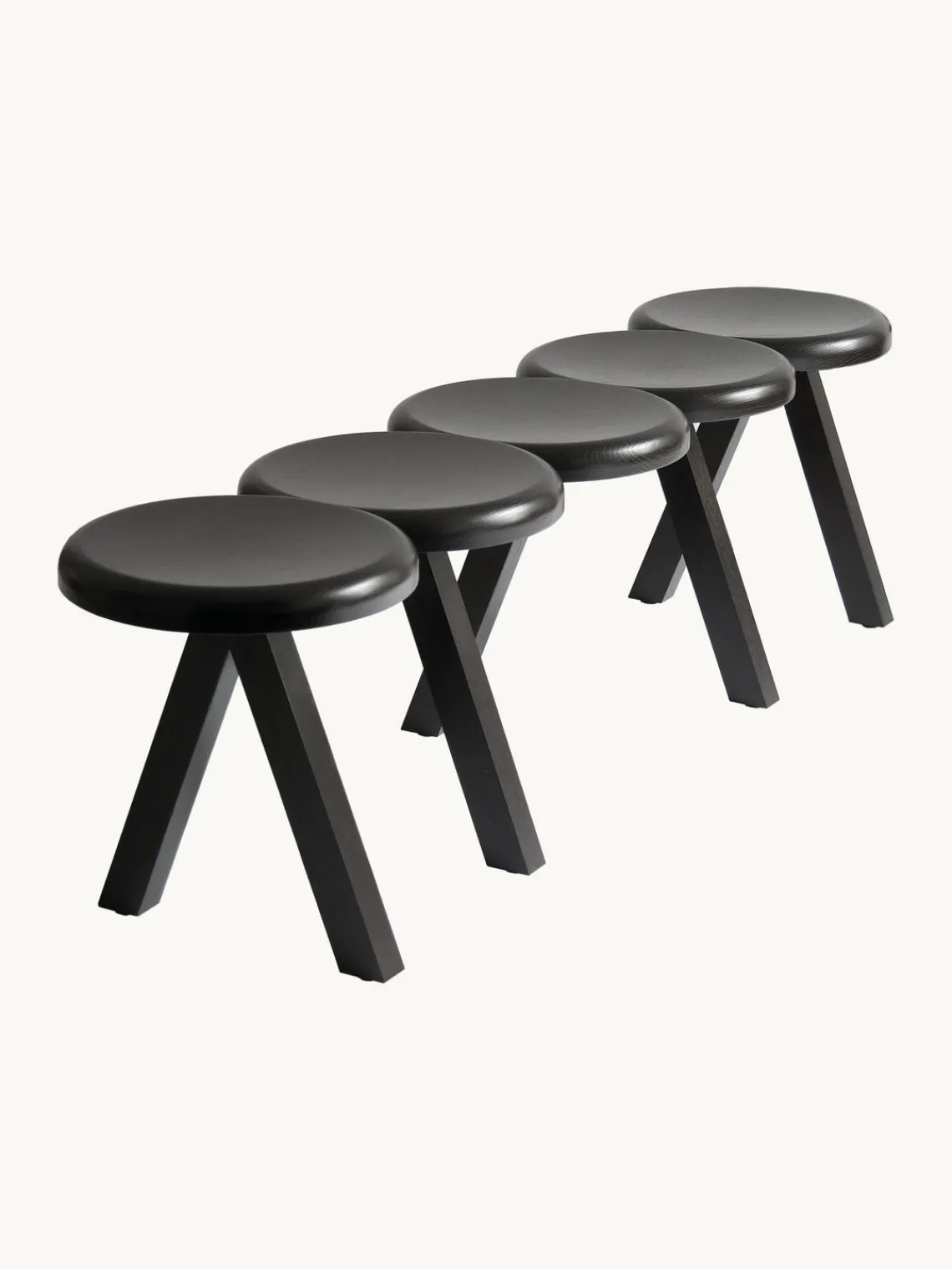 Clearance Driade Banc de bois de chêne Millepiedi Bois de chêne, noir laqué