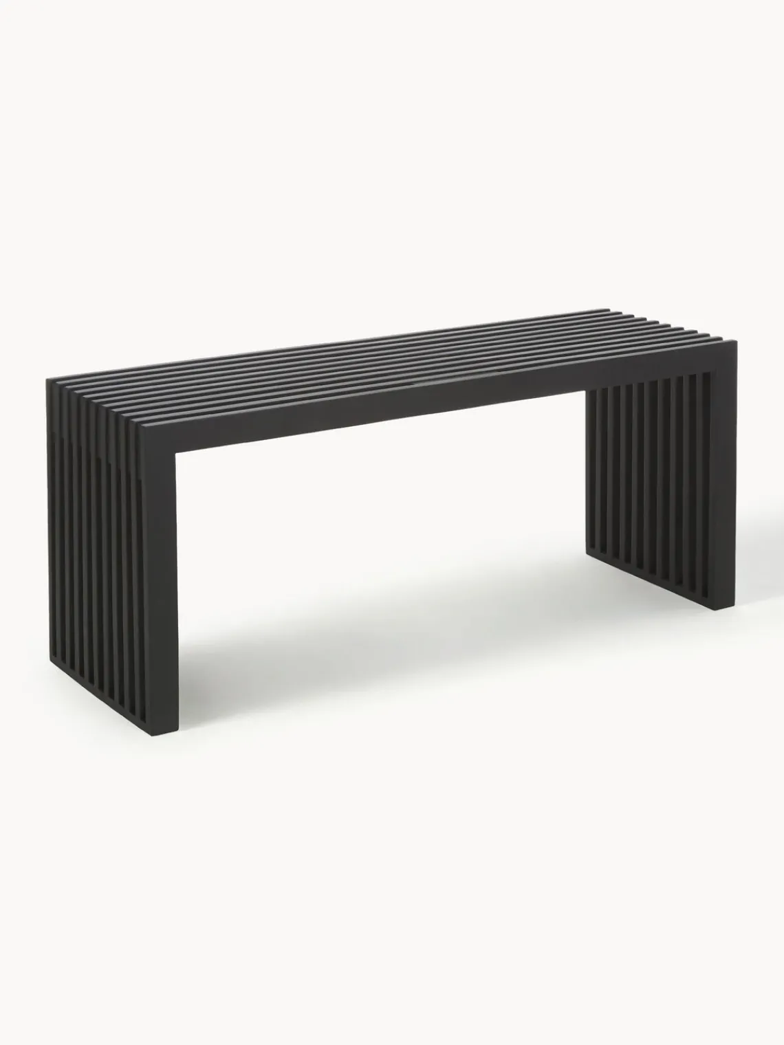 Outlet Cinas Banc en bois massif Rib Acajou noir laqué
