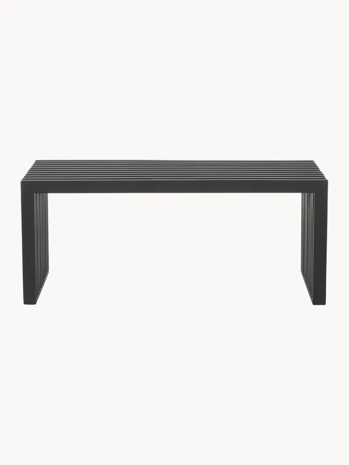 Outlet Cinas Banc en bois massif Rib Acajou noir laqué