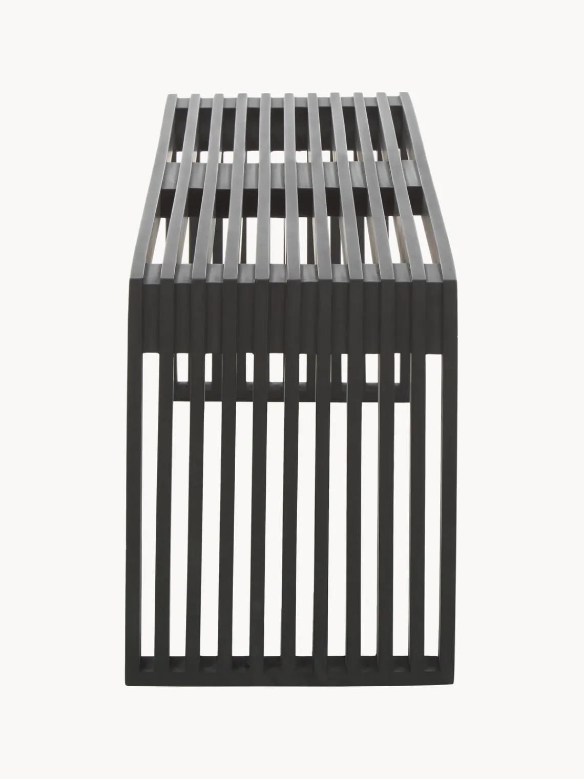 Outlet Cinas Banc en bois massif Rib Acajou noir laqué