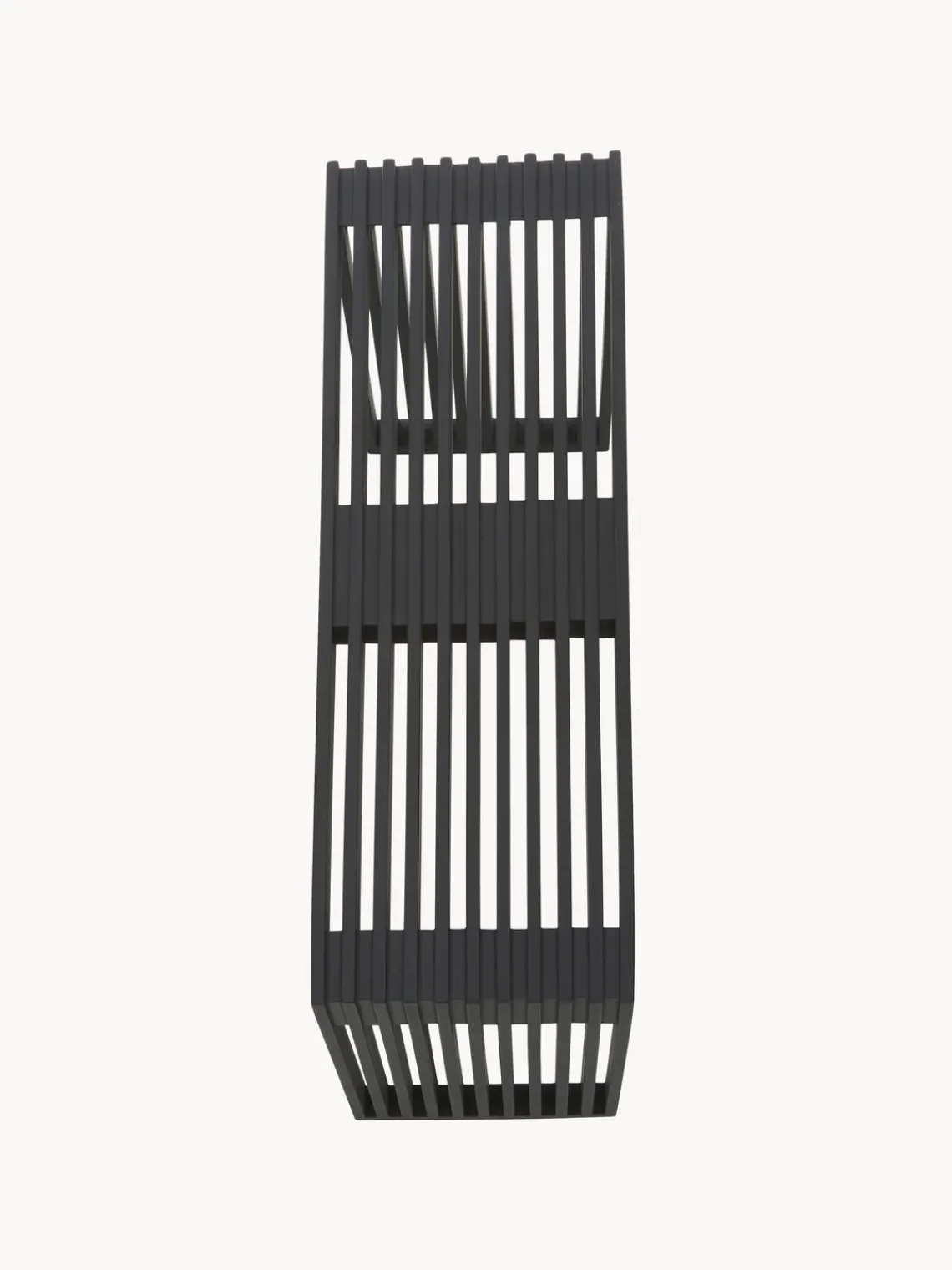 Outlet Cinas Banc en bois massif Rib Acajou noir laqué