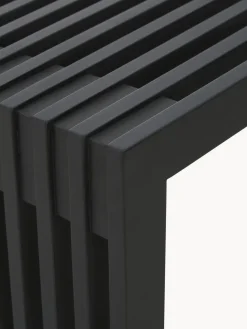 Outlet Cinas Banc en bois massif Rib Acajou noir laqué