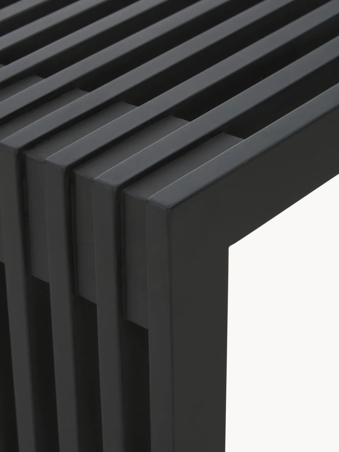 Outlet Cinas Banc en bois massif Rib Acajou noir laqué