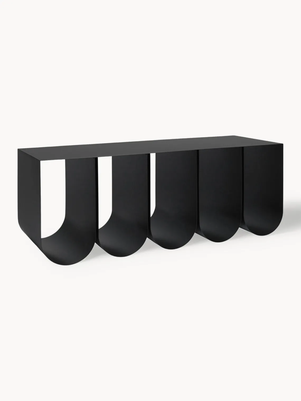 Clearance Kristina Dam Banc en métal Curved Noir