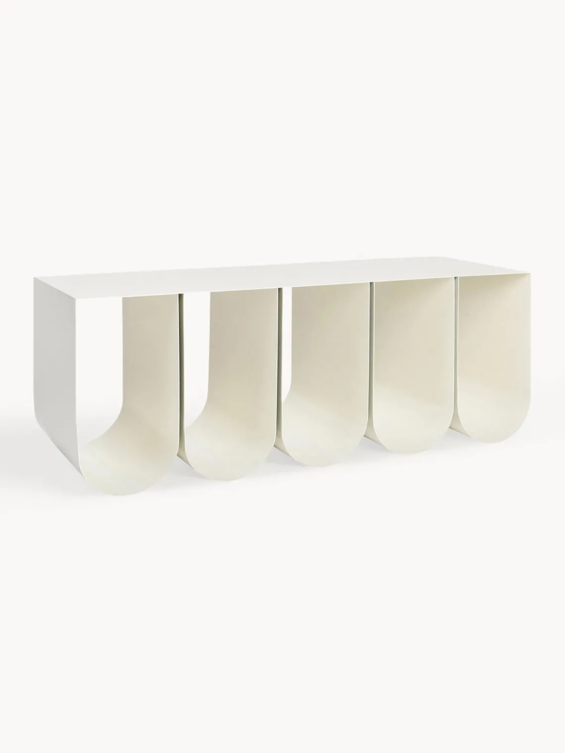 Clearance Kristina Dam Banc en métal Curved Beige clair