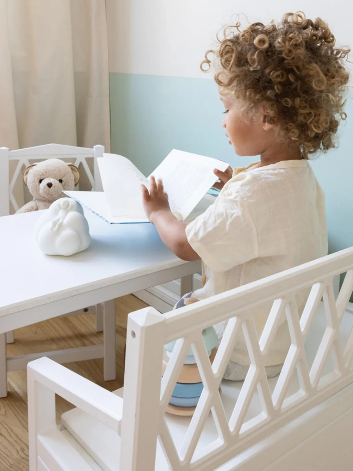 Outlet Cam Cam Copenhagen Banc pour enfant avec rangement Harlequin