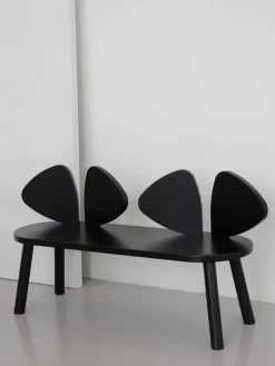Hot Nofred Banc pour enfants en bois de chêne Mouse Noir
