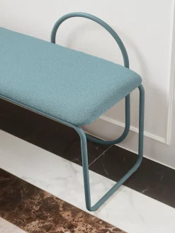 New AYTM Banc rembourré Angui Tissu gris-bleu
