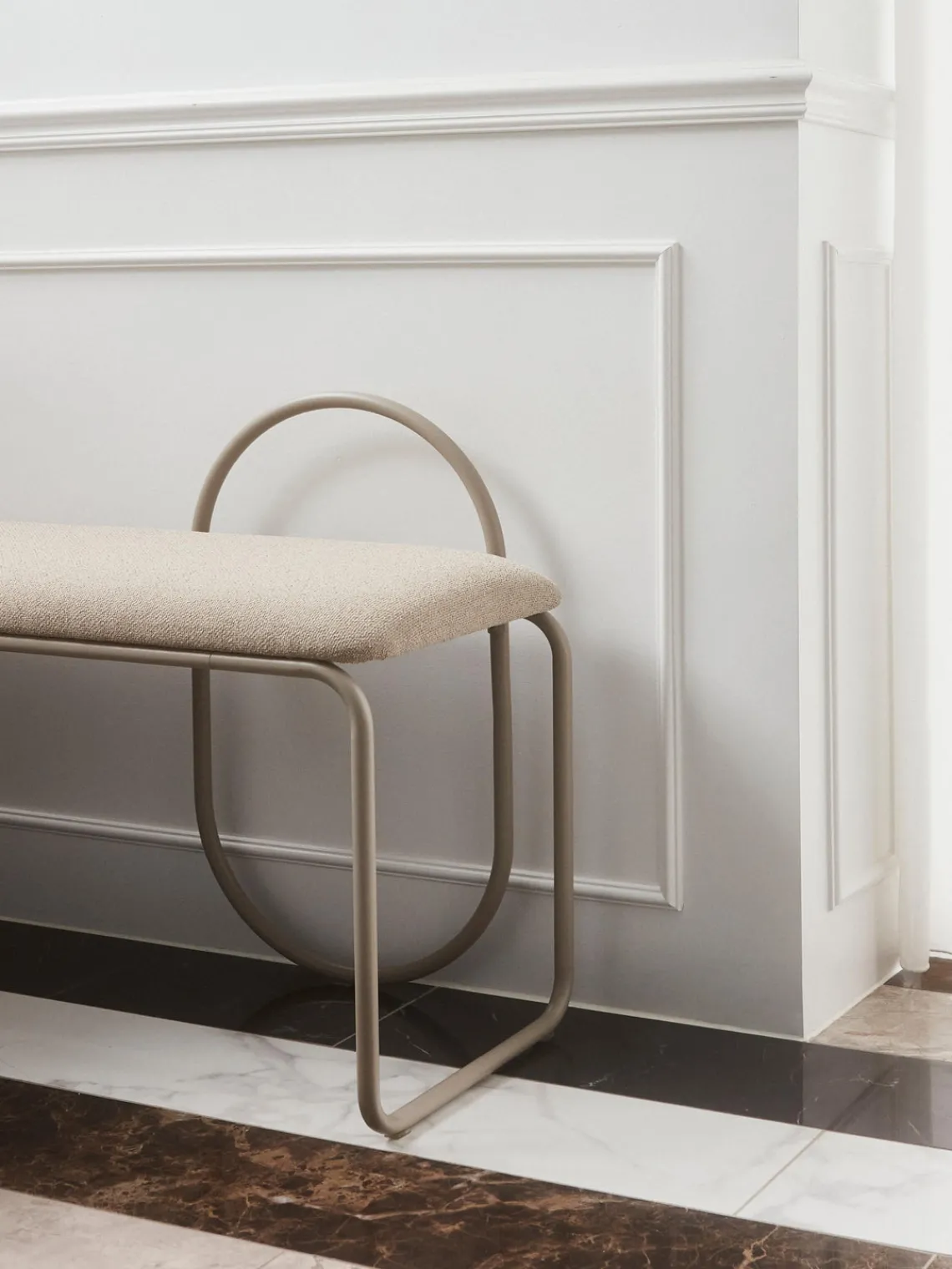 Online AYTM Banc rembourré Angui Tissu beige clair