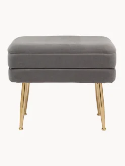 New Bizzotto Banquette en velours avec rangement Pavlina