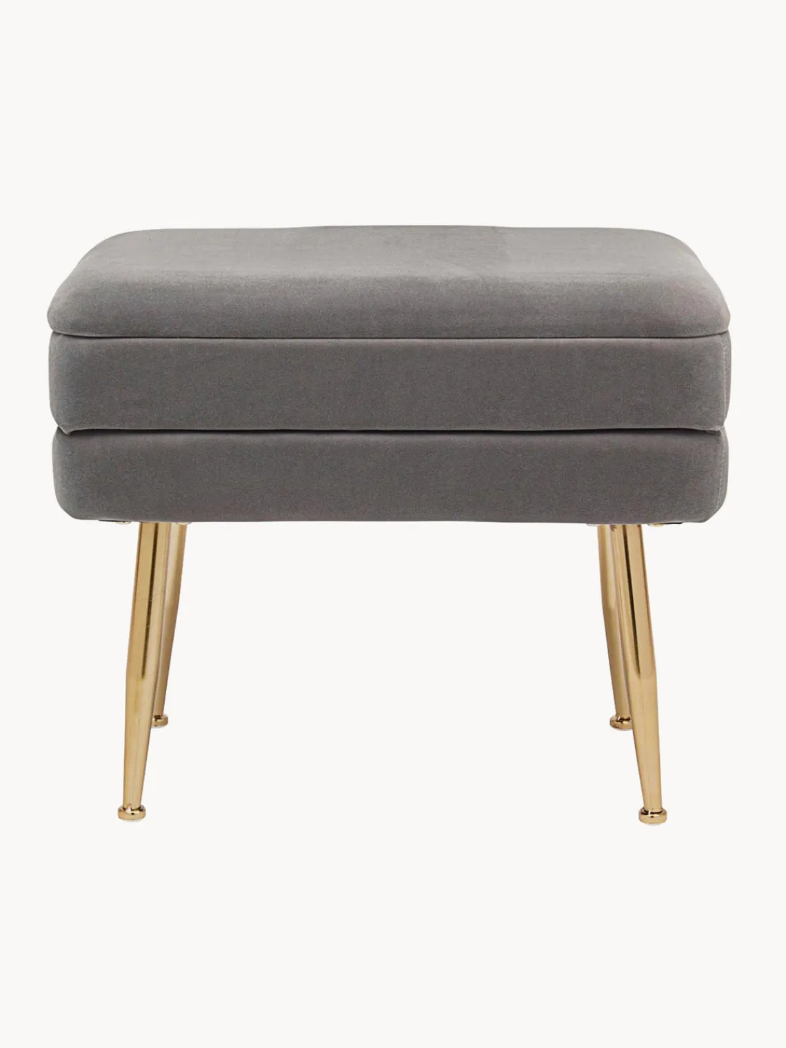 New Bizzotto Banquette en velours avec rangement Pavlina