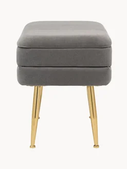 New Bizzotto Banquette en velours avec rangement Pavlina