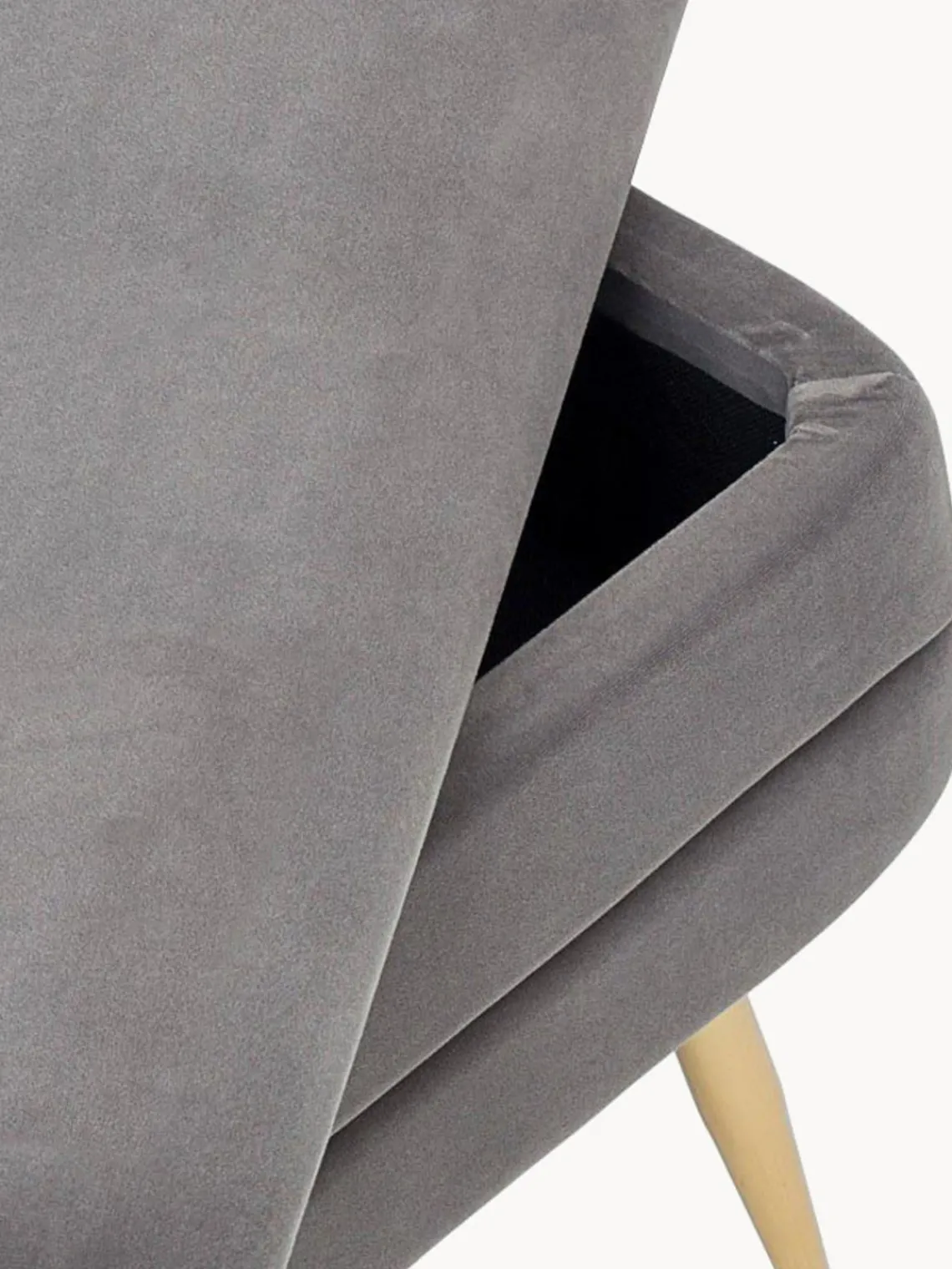 New Bizzotto Banquette en velours avec rangement Pavlina