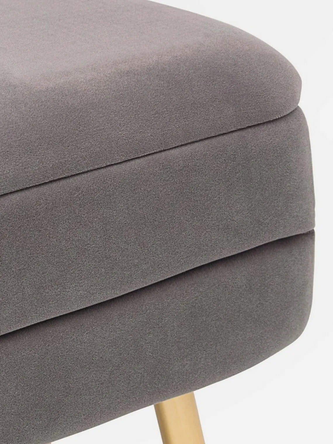 New Bizzotto Banquette en velours avec rangement Pavlina