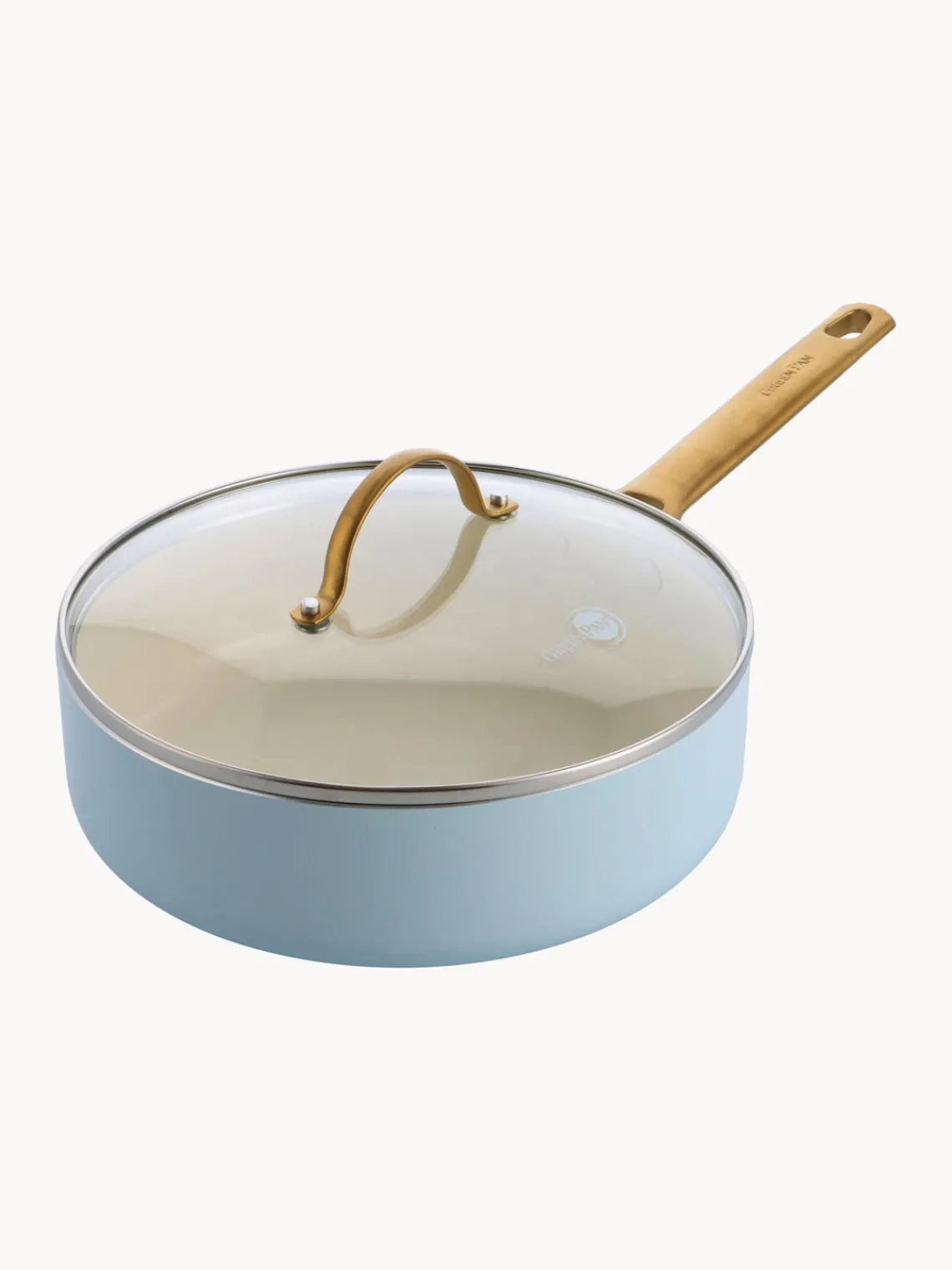 Best GreenPan Batterie de cuisine avec revêtement antiadhésif Padova, 10 élém. Bleu ciel, doré