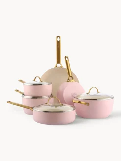 Outlet GreenPan Batterie de cuisine avec revêtement antiadhésif Padova, 10 élém. Rose, doré