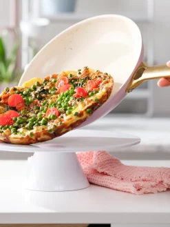 Outlet GreenPan Batterie de cuisine avec revêtement antiadhésif Padova, 10 élém. Rose, doré