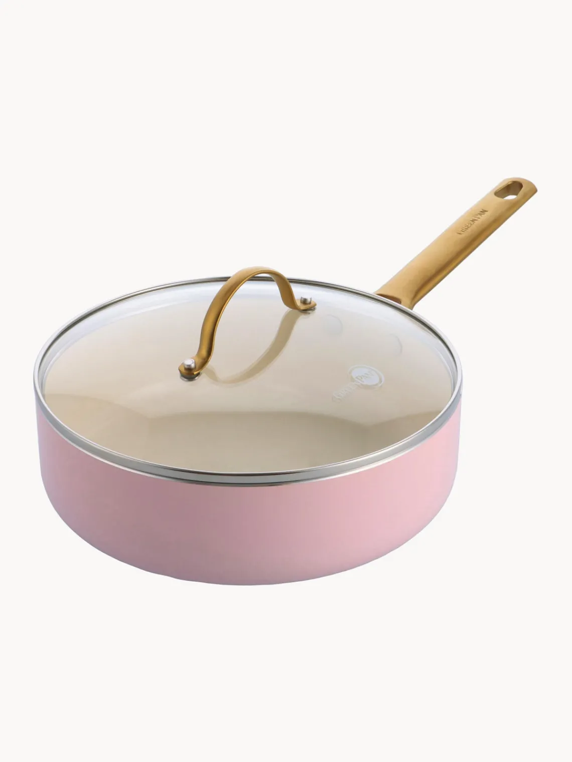 Outlet GreenPan Batterie de cuisine avec revêtement antiadhésif Padova, 10 élém. Rose, doré