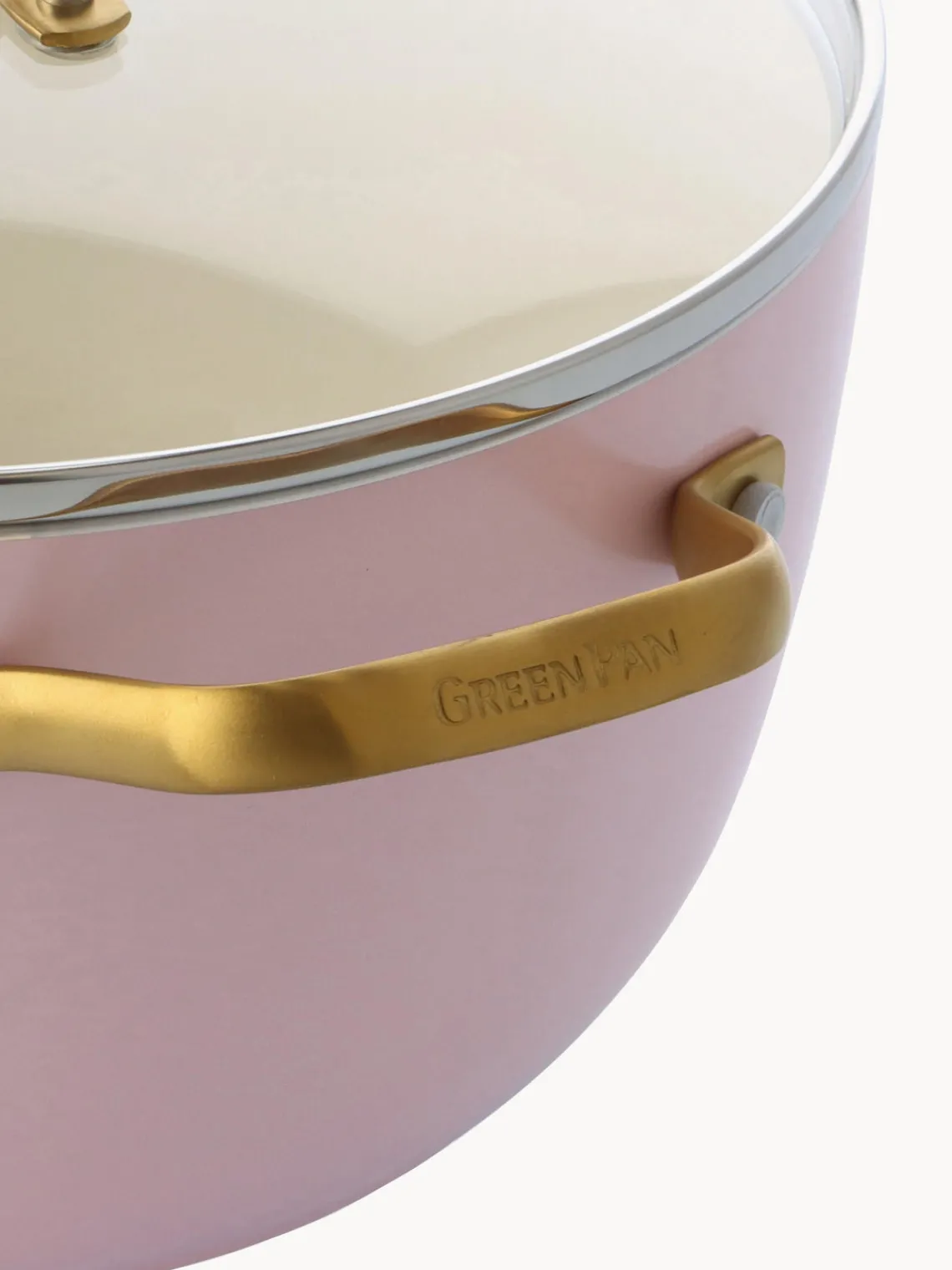 Outlet GreenPan Batterie de cuisine avec revêtement antiadhésif Padova, 10 élém. Rose, doré
