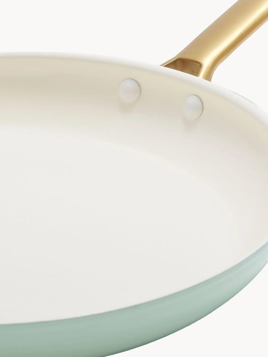 New GreenPan Batterie de cuisine avec revêtement antiadhésif Padova, 10 élém. Vert menthe, blanc crème, doré
