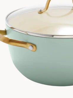 New GreenPan Batterie de cuisine avec revêtement antiadhésif Padova, 10 élém. Vert menthe, blanc crème, doré