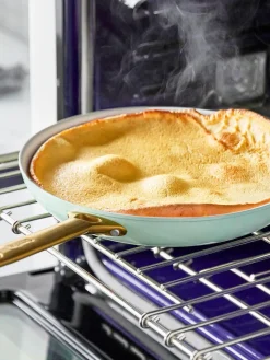 New GreenPan Batterie de cuisine avec revêtement antiadhésif Padova, 10 élém. Vert menthe, blanc crème, doré