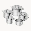 New ZWILLING Batterie de cuisine en acier inoxydable TrueFlow, 5 pièces