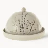 Sale Bloomingville Beurrier artisanal avec motif botanique Bea